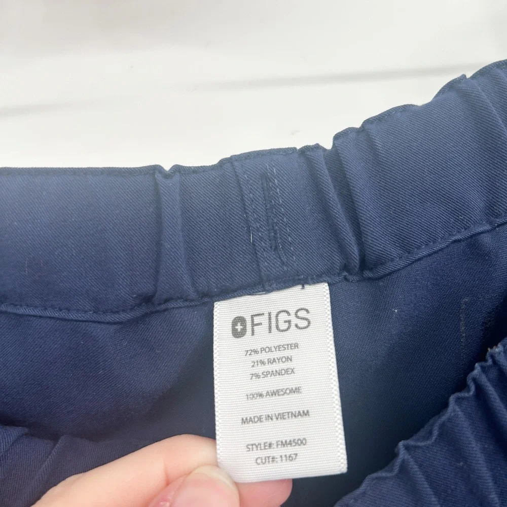 FIGS Mens Navy Blue Technical Collection Straight Leg Medical Scrub Pants Size M